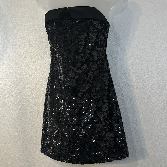 Revolve Le Superbe Nominee Tux Dress in Noir Cluster Shine Size 2 - Picture 8 of 15